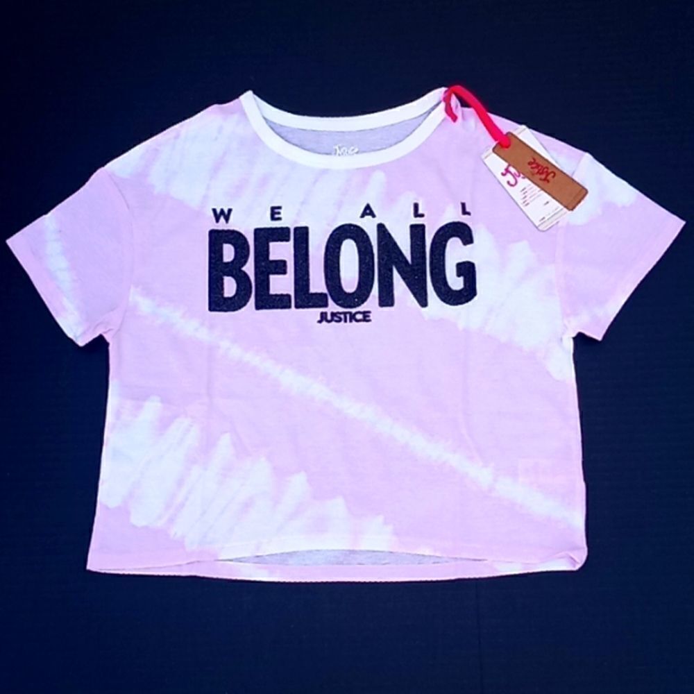 Girls Justice Crop Top T-Shirt Size M 10